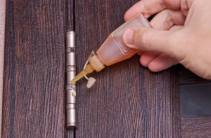 Apply lubricant to moving parts, such as hinges and locks picture