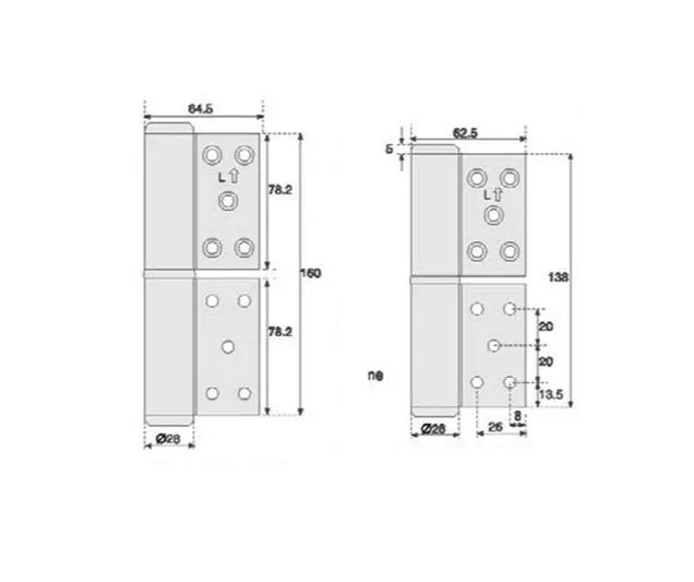 hydraulic hinge size