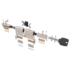 reversible key cylinder